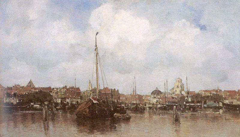 Maris, Jacob Dutch Town on the Edge of the Sea Germany oil painting art